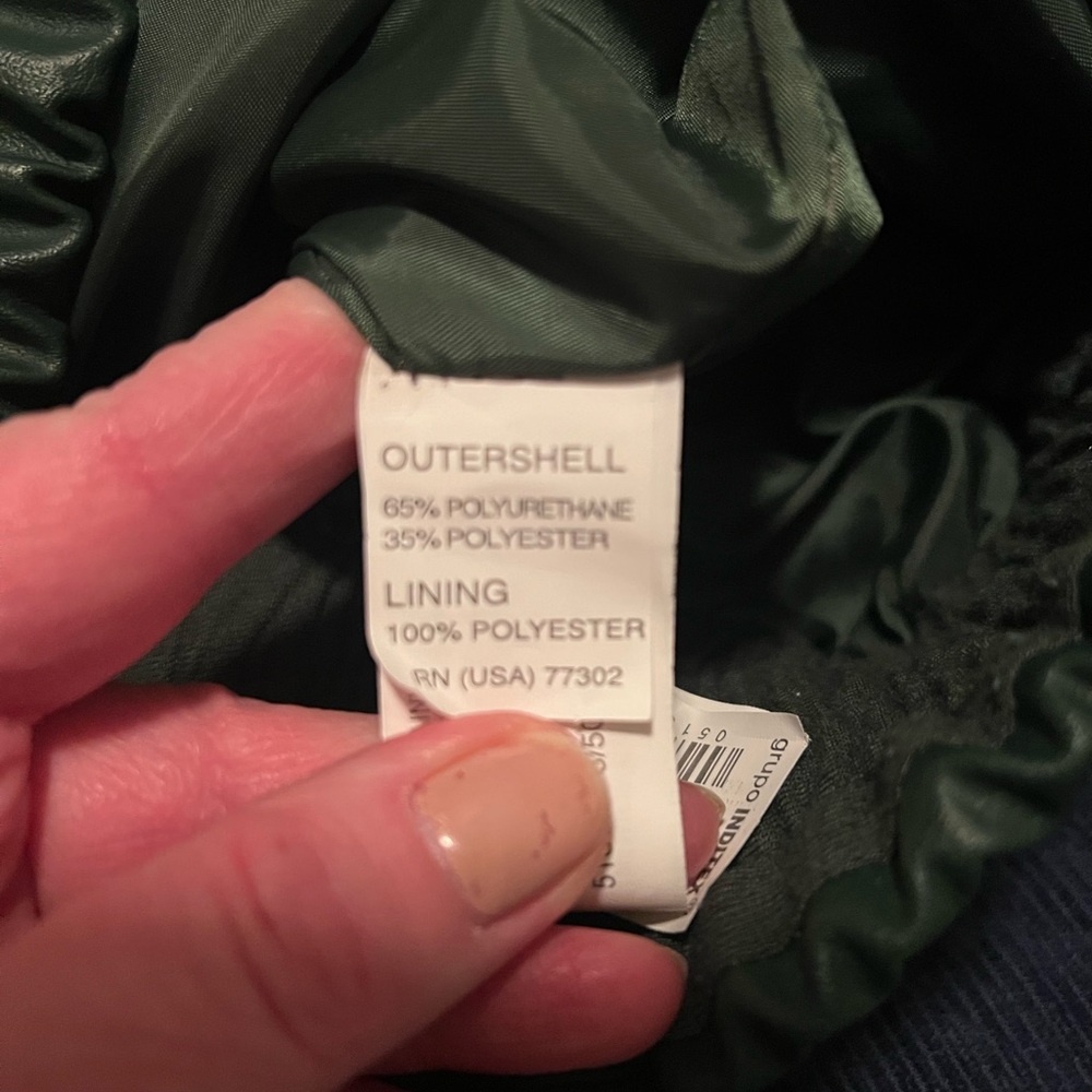 Green Faux Leather Jacket - Picture 11 of 11